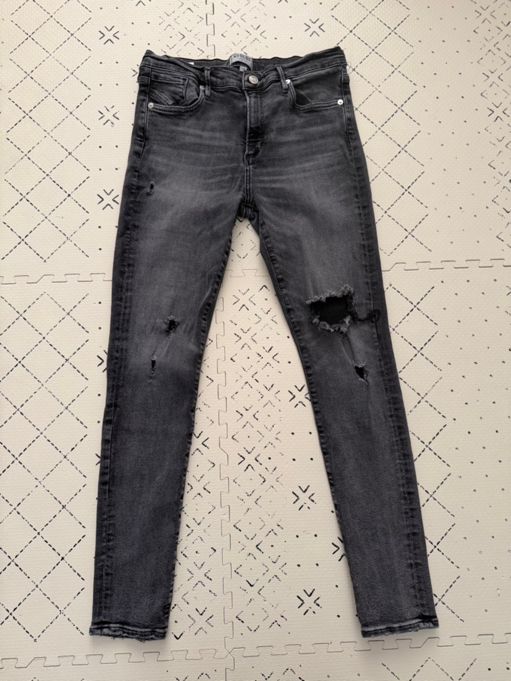 Agolde skinny distressed gray jeans 29‎